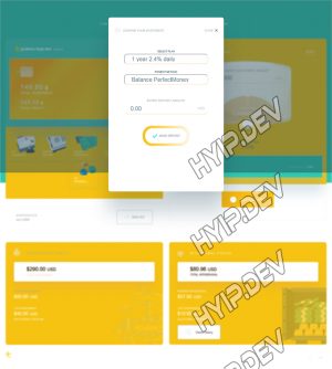 goldcoders hyip template no. 181, deposit page screenshot
