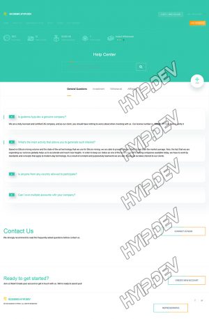 goldcoders hyip template no. 181, default page screenshot