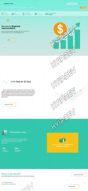 goldcoders hyip template no. 181, home page screenshot