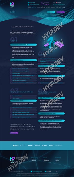 goldcoders hyip template no. 185, default page screenshot