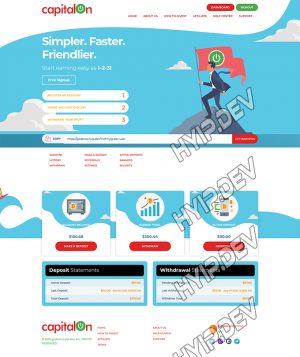 goldcoders hyip template no. 187, account page screenshot