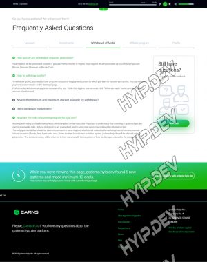goldcoders hyip template no. 190, default page screenshot